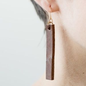 Leather Drop earrings